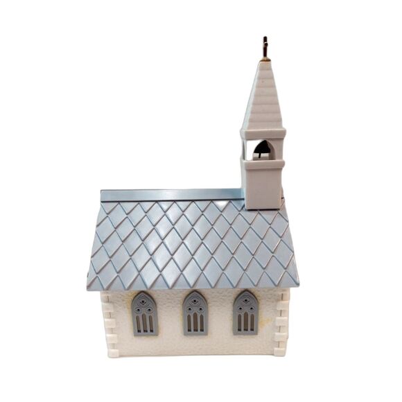 Plasticville CC-8 Country Church with Belfry Gold Bell & Cross O/S Scale Vintage - Picture 4 of 6